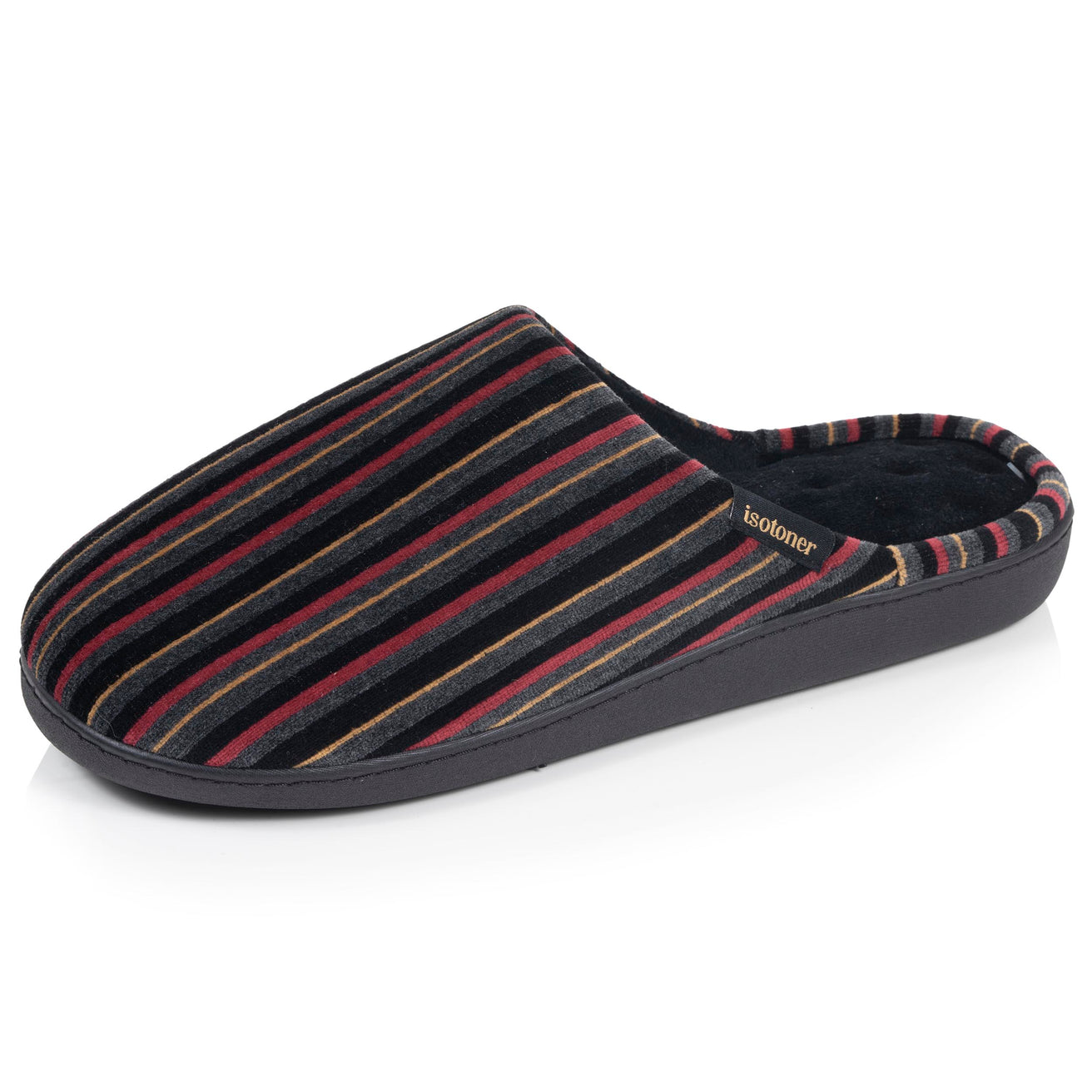Zapatillas de casa Chinelas Hombre Rayas Burdeos
