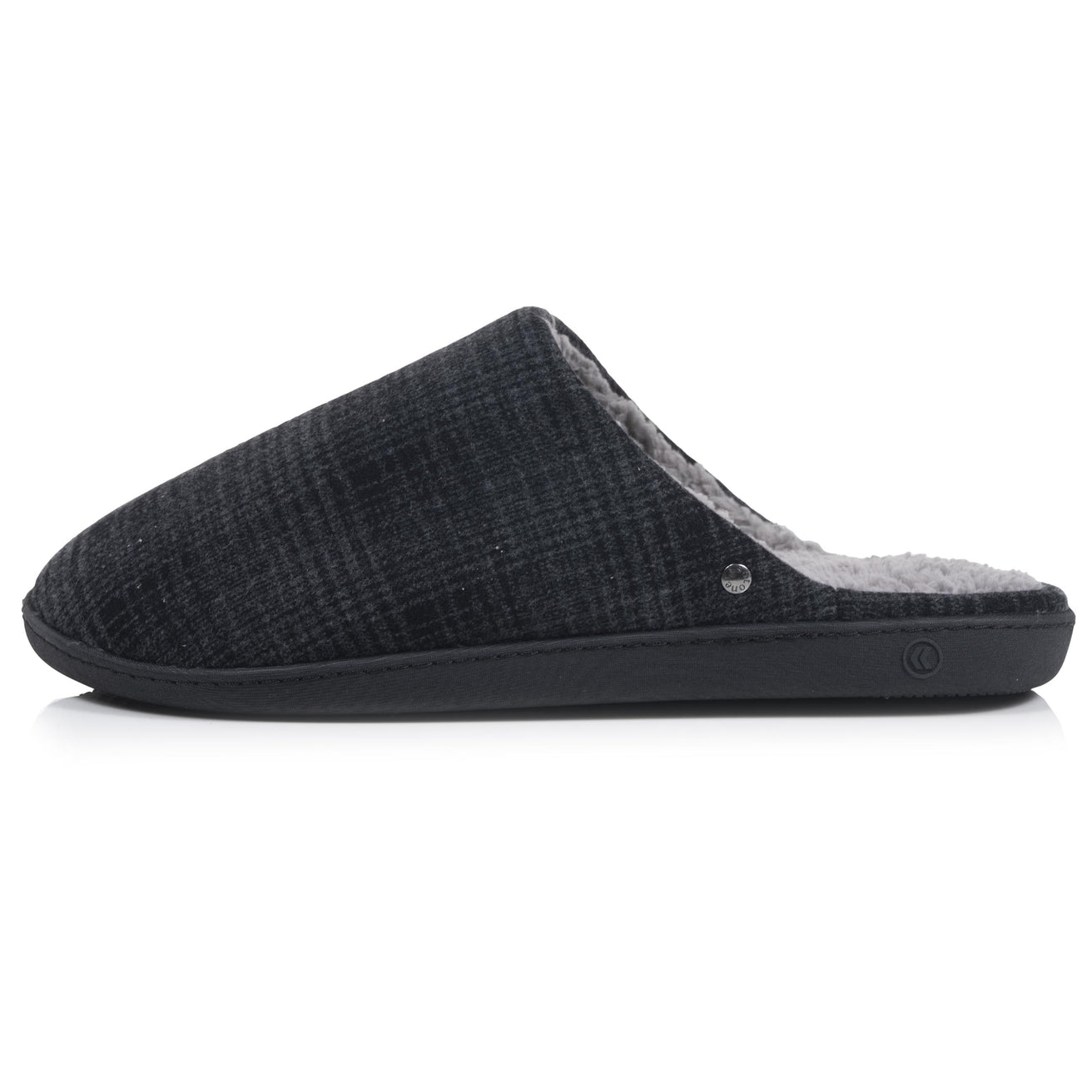 Zapatillas de casa chinelas Hombre Tartán negro
