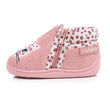 Zapatillas de casa botines cremallera Bebé Rosa leopardo