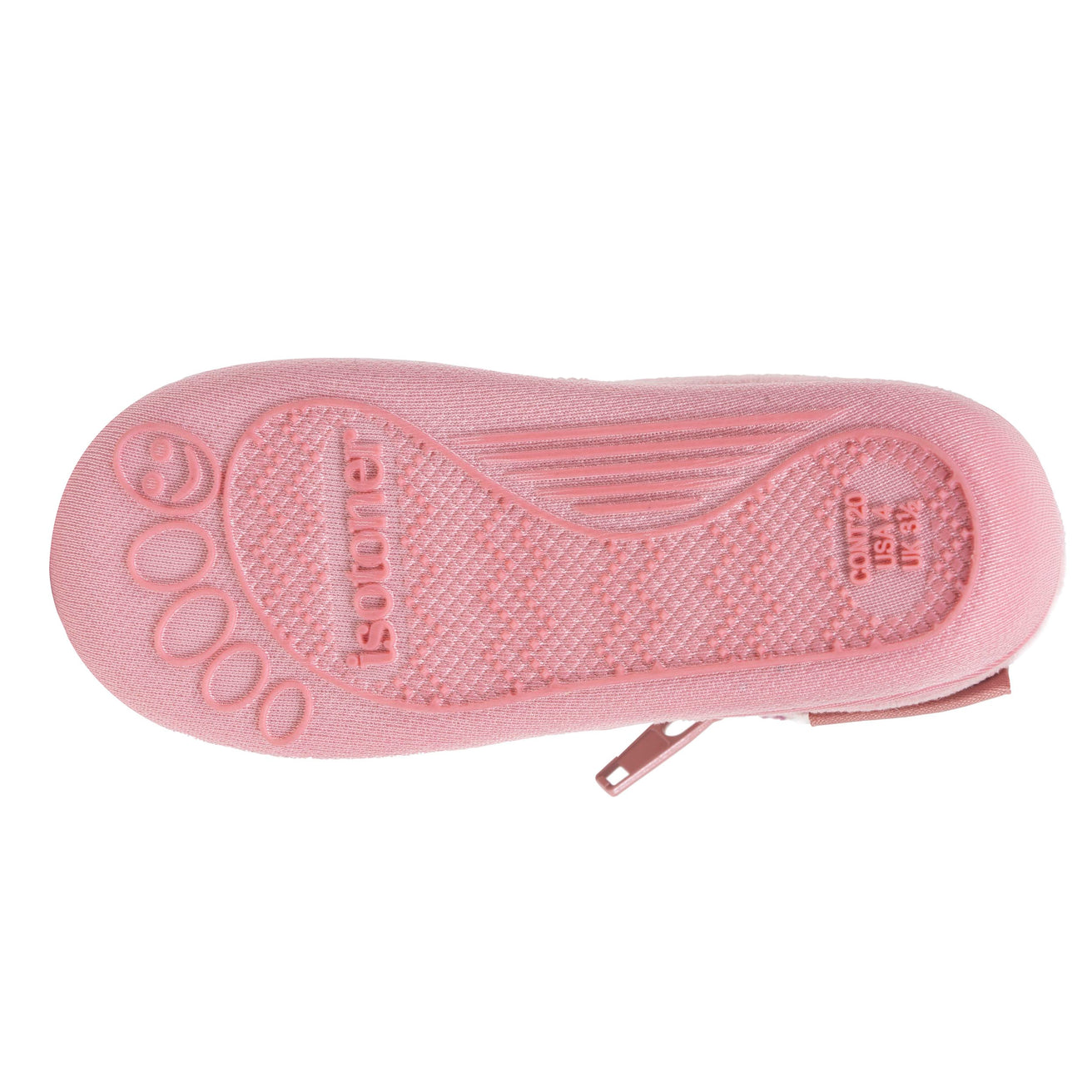 Zapatillas de casa botines cremallera Bebé Rosa leopardo