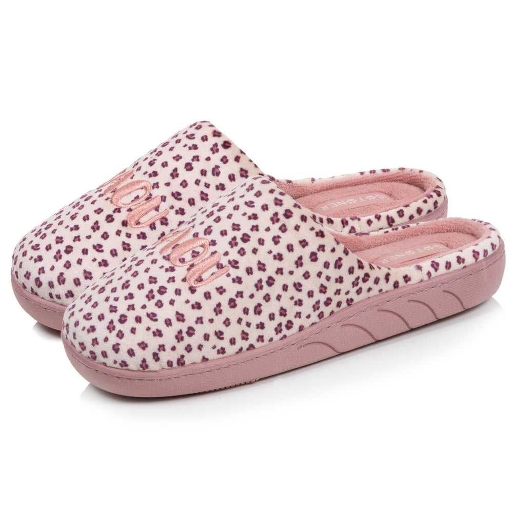 Zapatillas de casa Chinelas Junior Rosa leopardo - Isotoner