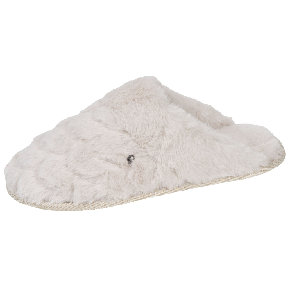 Zapatillas de casa chinelas planas Mujer Marfil - Isotoner