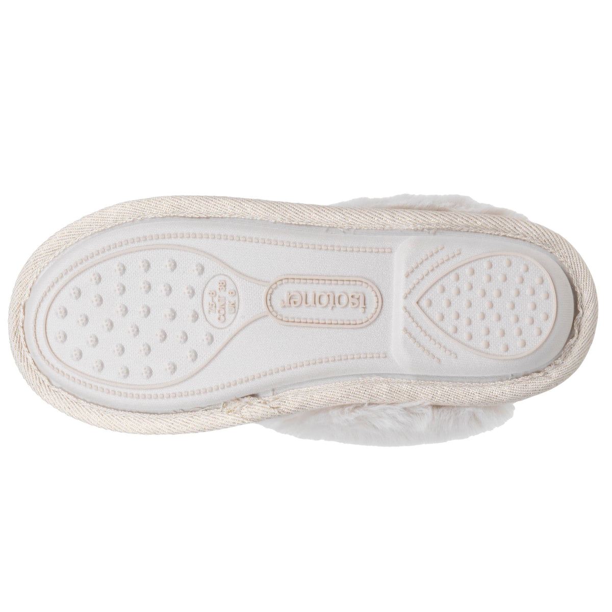 Zapatillas de casa chinelas planas Mujer Marfil