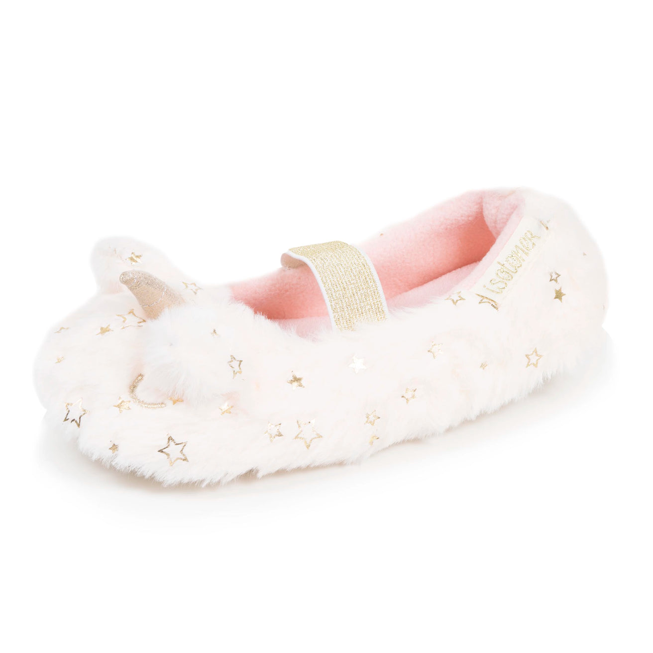 Zapatillas de casa Slippers Niños unicornio 3D Marfíl