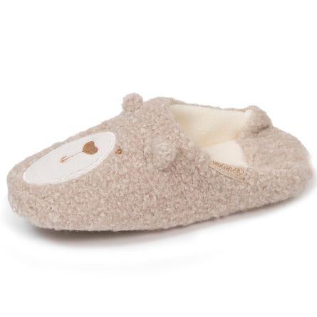Zapatillas de casa babuchas Mujer Oso Beige - Isotoner