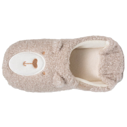 Zapatillas de casa babuchas Mujer Oso Beige - Isotoner