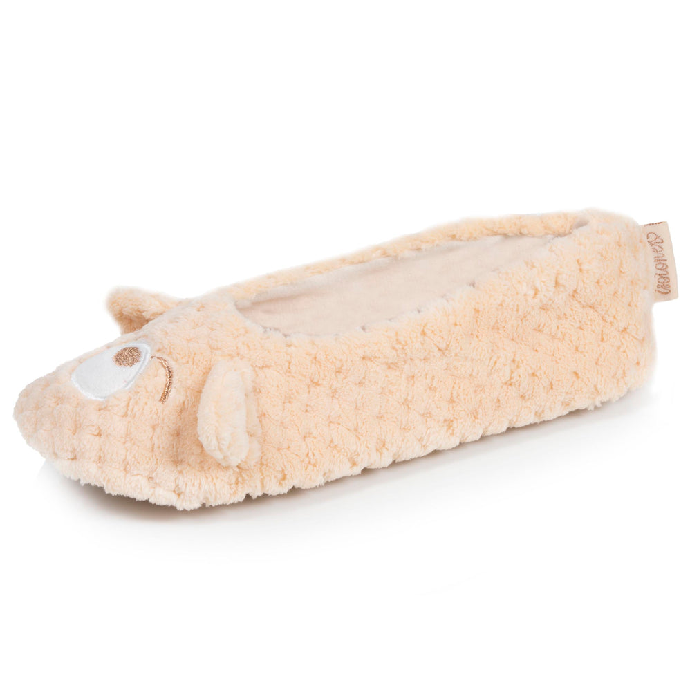 Zapatillas de casa bailarinas 3D Mujer Oso - Isotoner