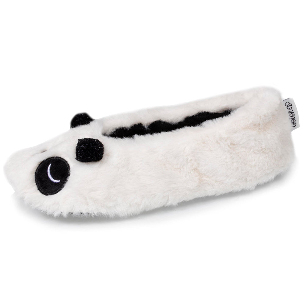 Zapatillas de casa bailarinas 3D Mujer Panda marfil - Isotoner