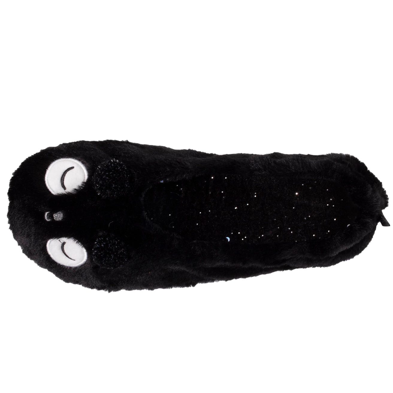 Zapatillas de casa bailarinas 3D Mujer Panda Negro