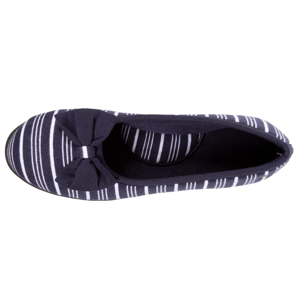 Zapatillas de casa bailarinas Mujer Rayas marino - Isotoner