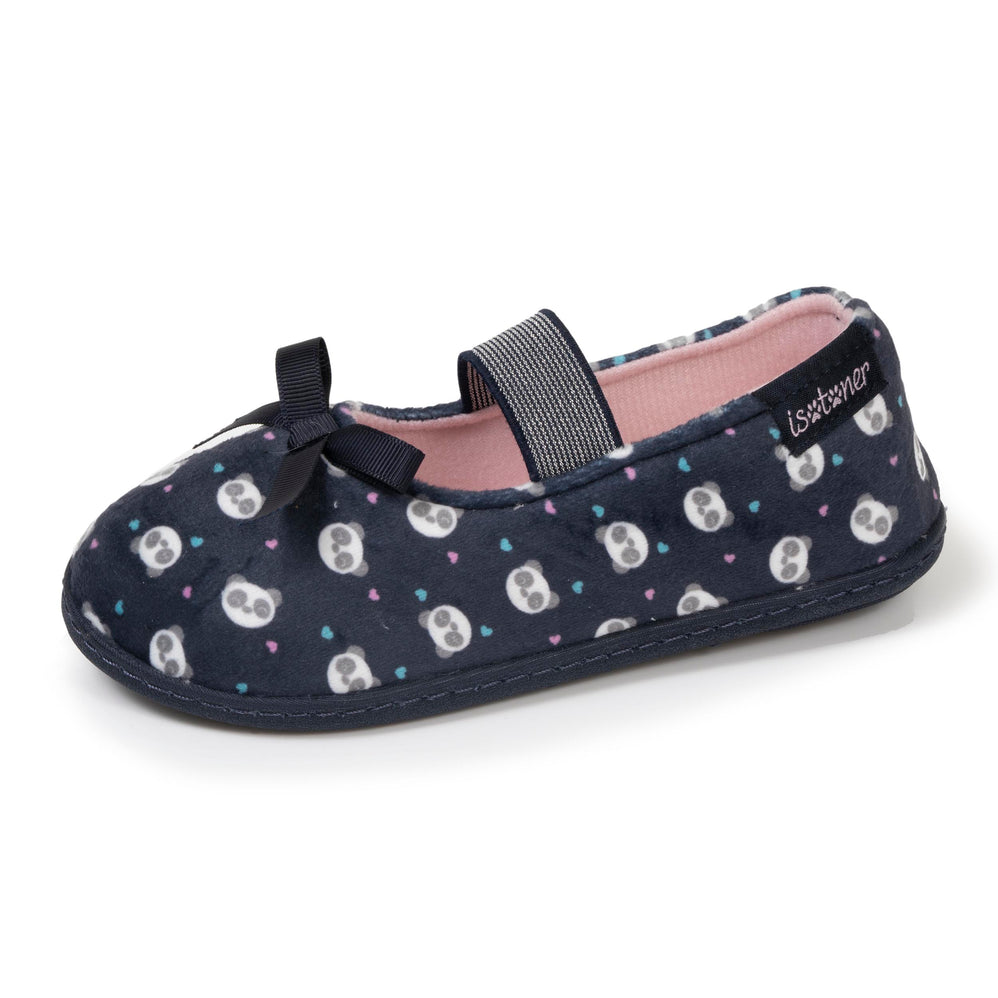 Zapatillas de casa bailarinas Niños Marino panda - Isotoner