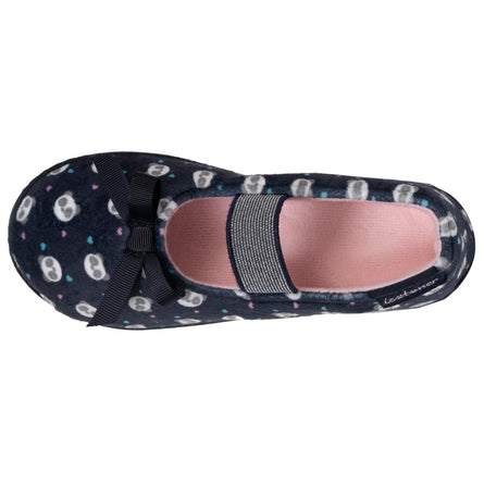 Zapatillas de casa bailarinas Niños Marino panda - Isotoner