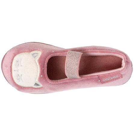 Zapatillas de casa bailarinas Niño Rosa Gato - Isotoner