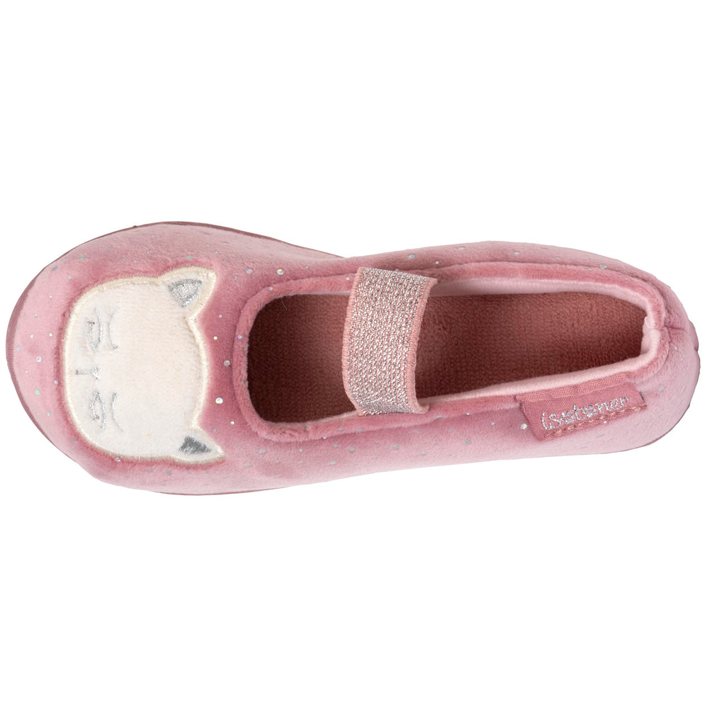 Zapatillas de casa bailarinas Niño Rosa Gato - Isotoner