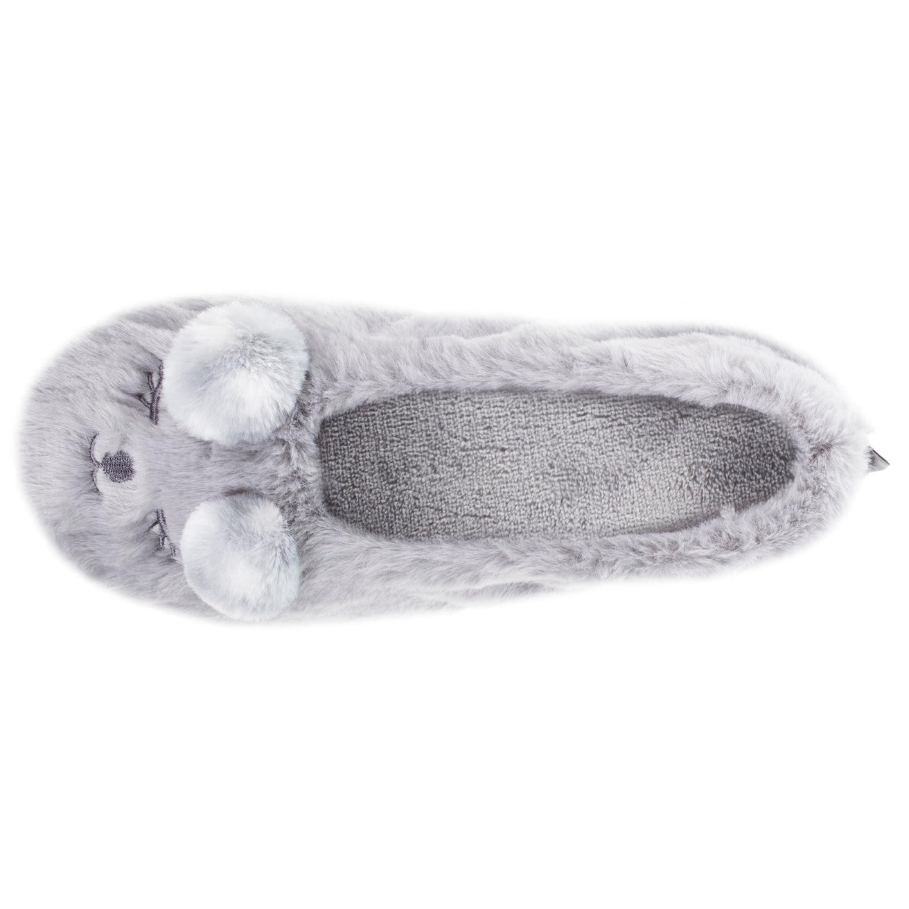 Zapatillas de casa bailarinas Mujer 3D Gris