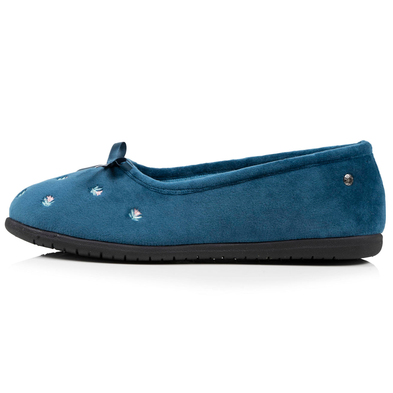 Mujer Zapatillas de casa Pato azul flores