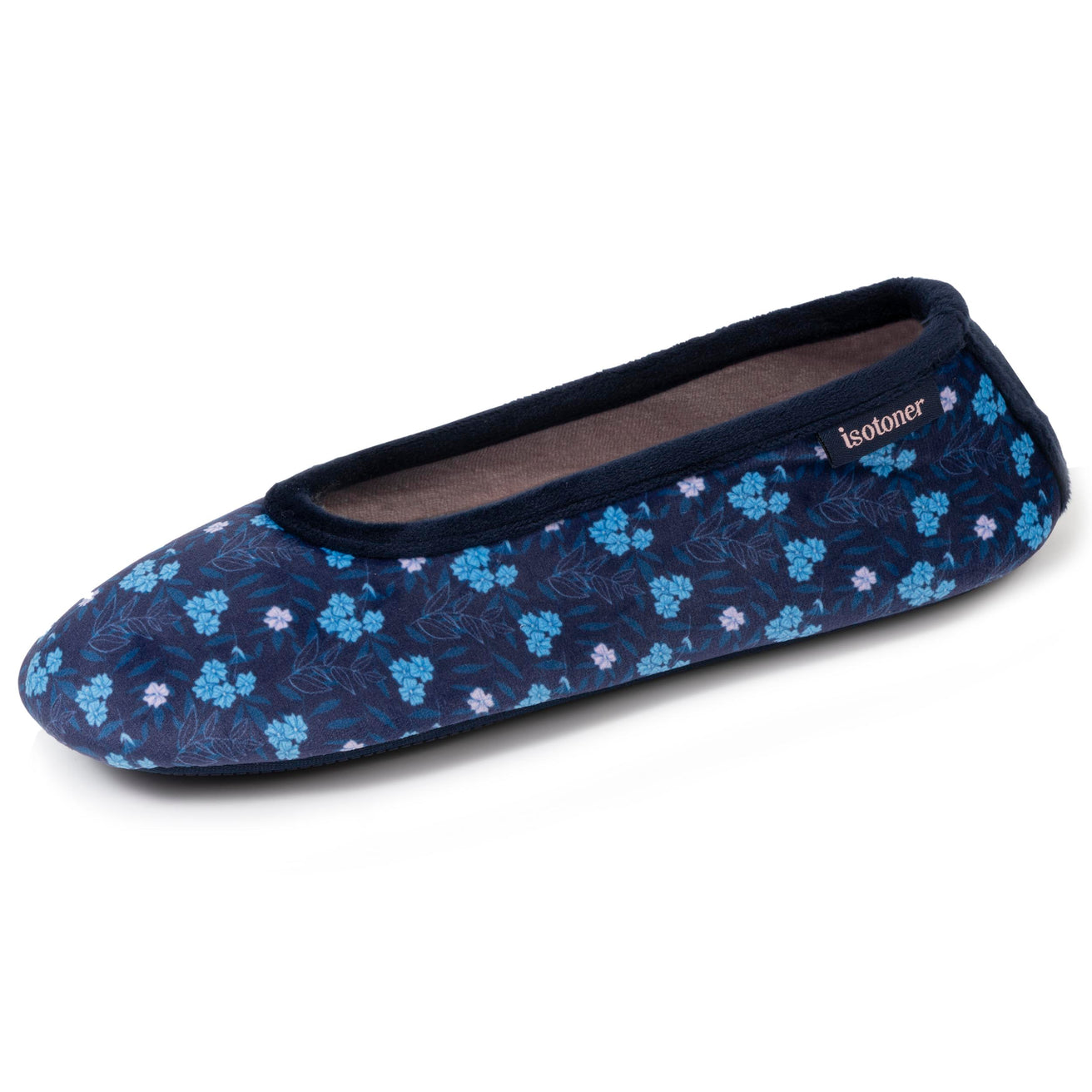 Zapatillas de casa bailarinas Mujer Azul flor