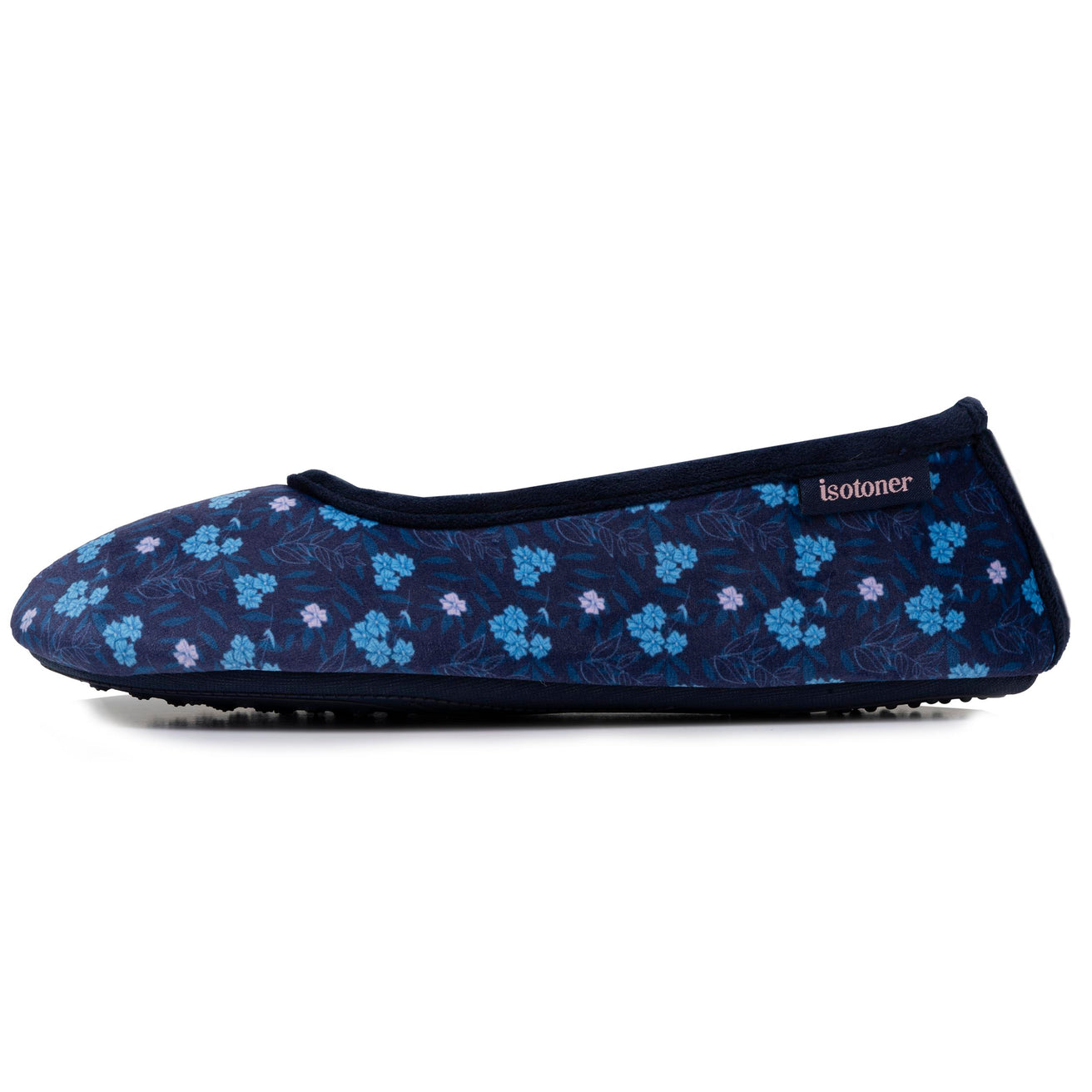 Zapatillas de casa bailarinas Mujer Azul flor