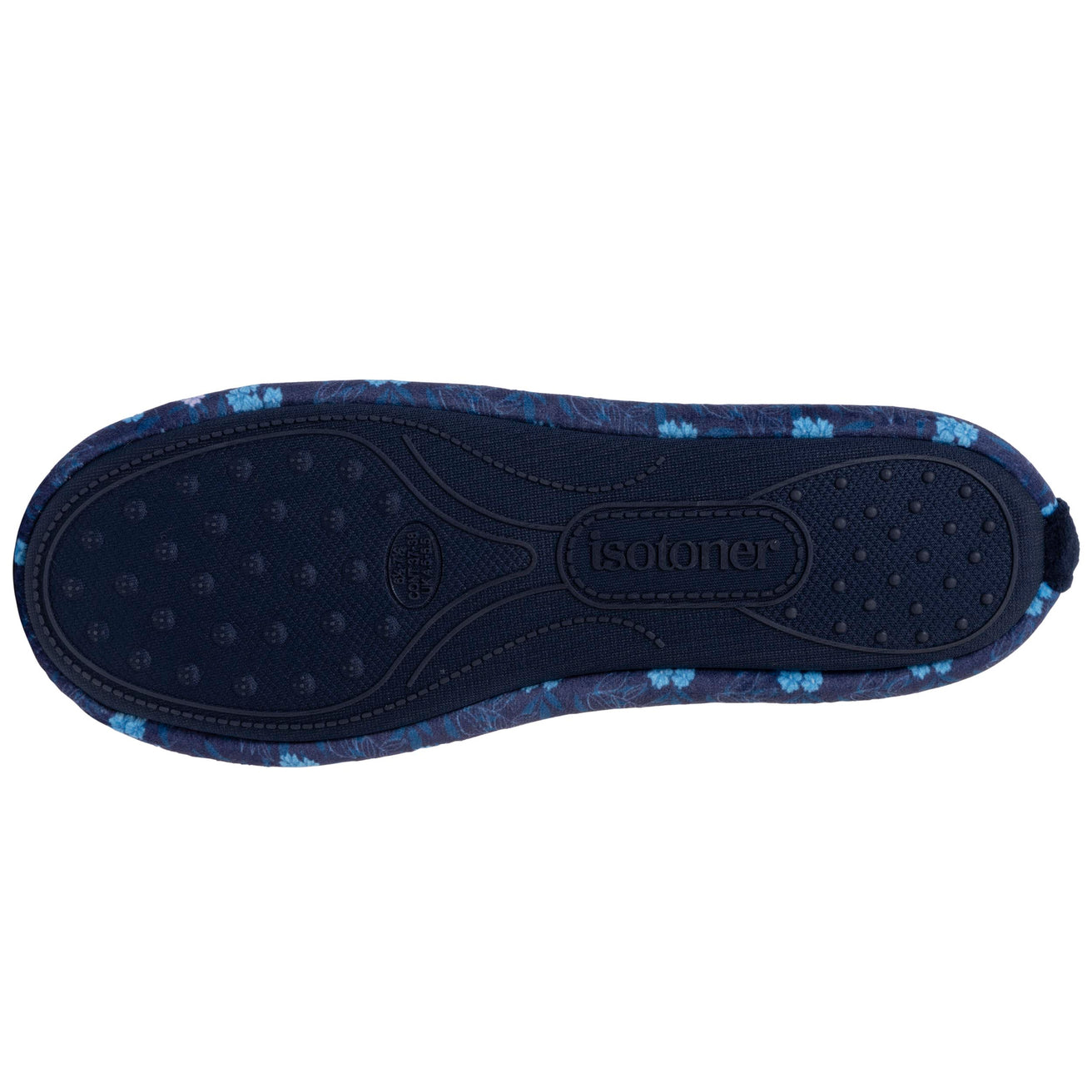 Zapatillas de casa bailarinas Mujer Azul flor