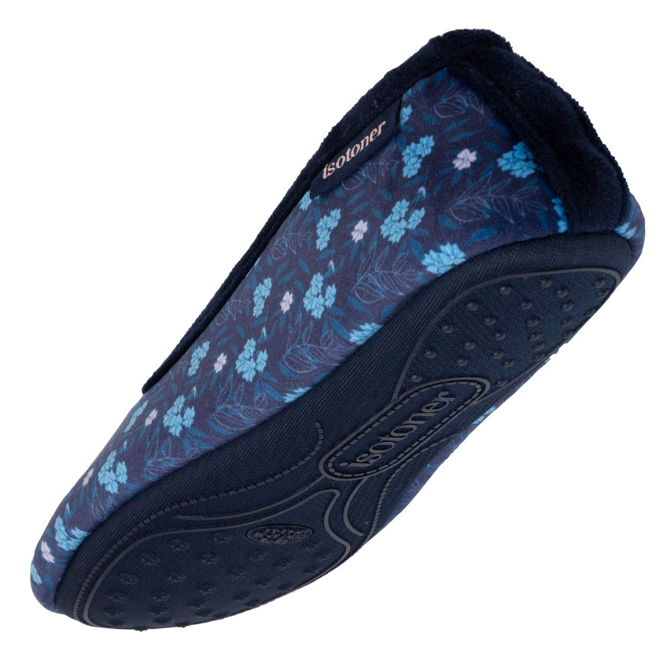 Zapatillas de casa bailarinas Mujer Azul flor