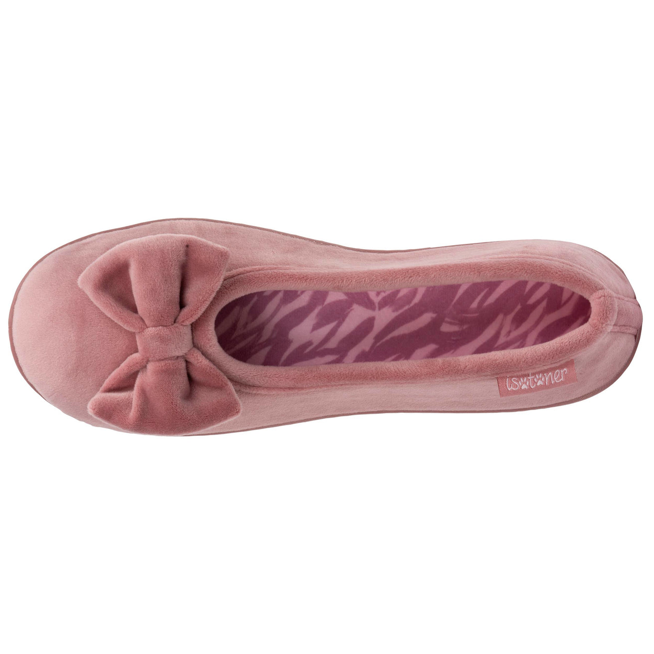 Zapatillas de casa bailarinas Mujer Blush cebra
