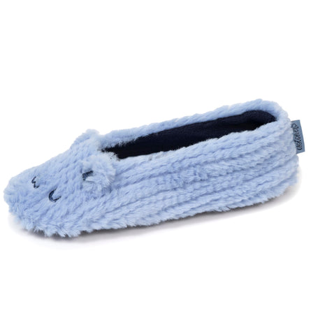 Zapatillas de casa bailarinas Mujer Gato Azul - Isotoner