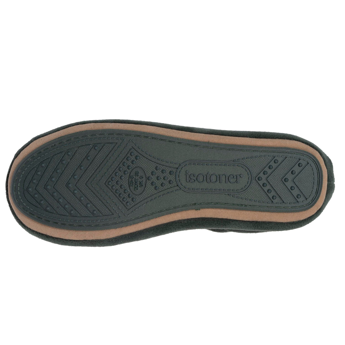 Zapatillas de casa bailarinas Mujer Doble lazo Salvia