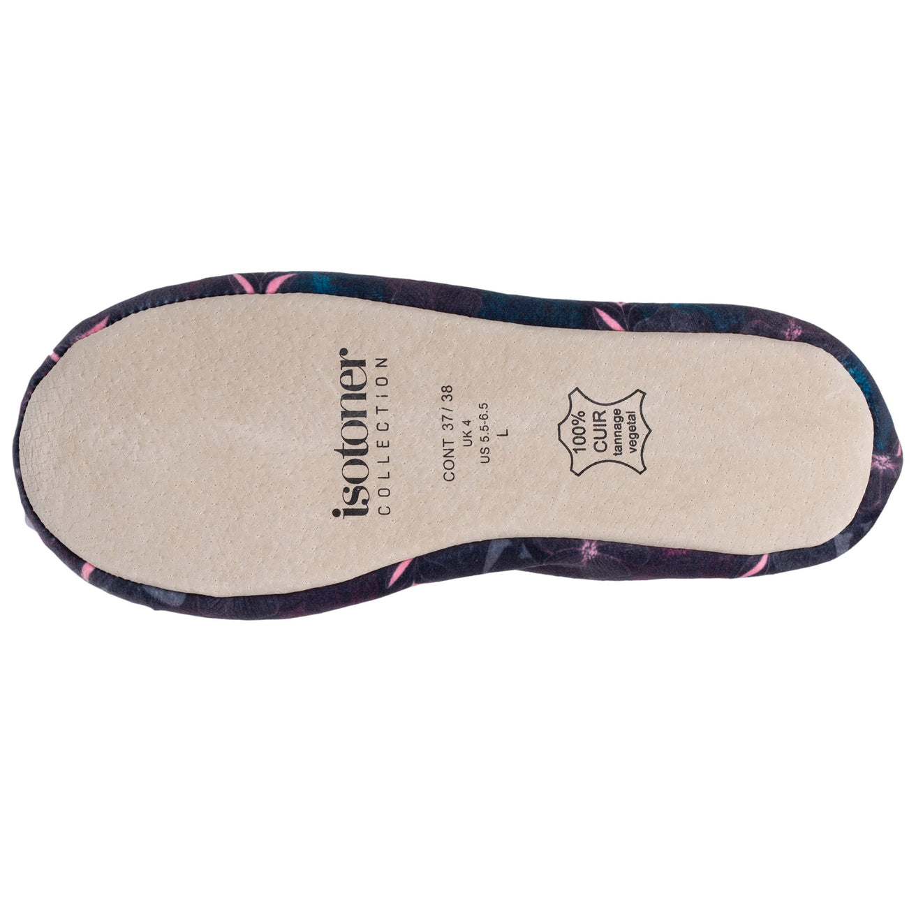 Zapatillas de casa bailarinas Mujer Flores lazo