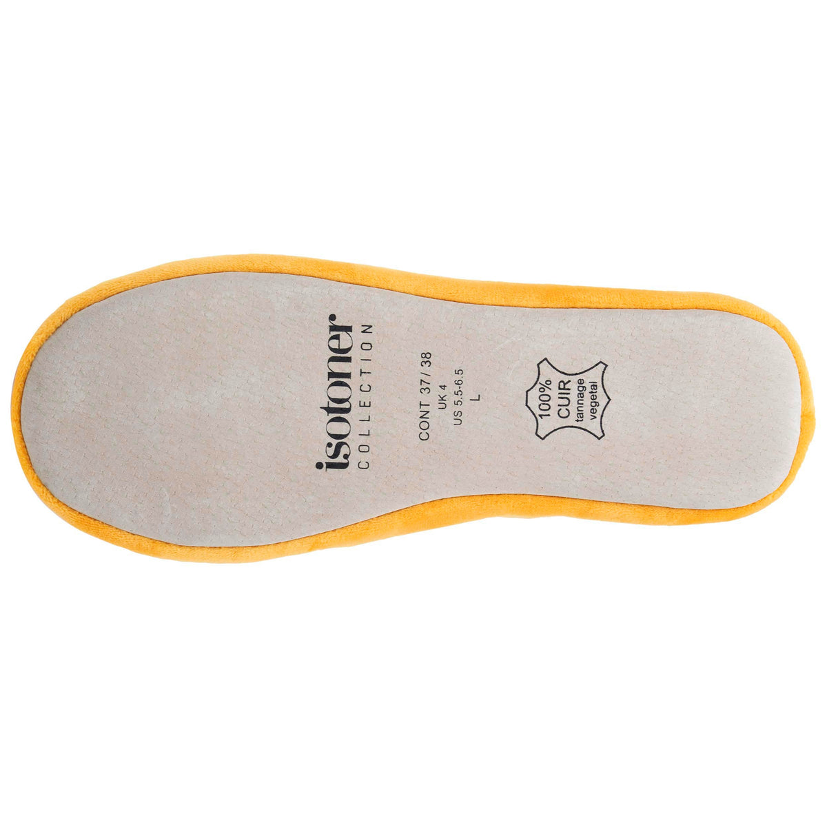Zapatillas de casa Mujer Gran lazo Amarillo flores