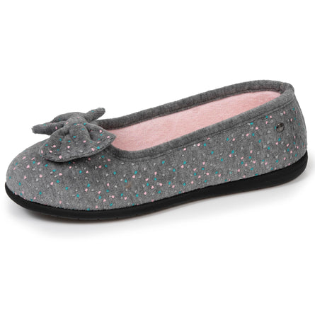 Zapatillas de casa bailarinas Mujer Gris jaspeado claro - Isotoner
