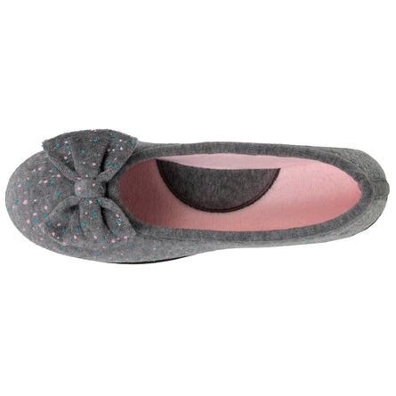 Zapatillas de casa bailarinas Mujer Gris jaspeado claro - Isotoner