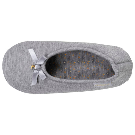 Zapatillas de casa Bailarinas Mujer Gris nudo satinado - Isotoner