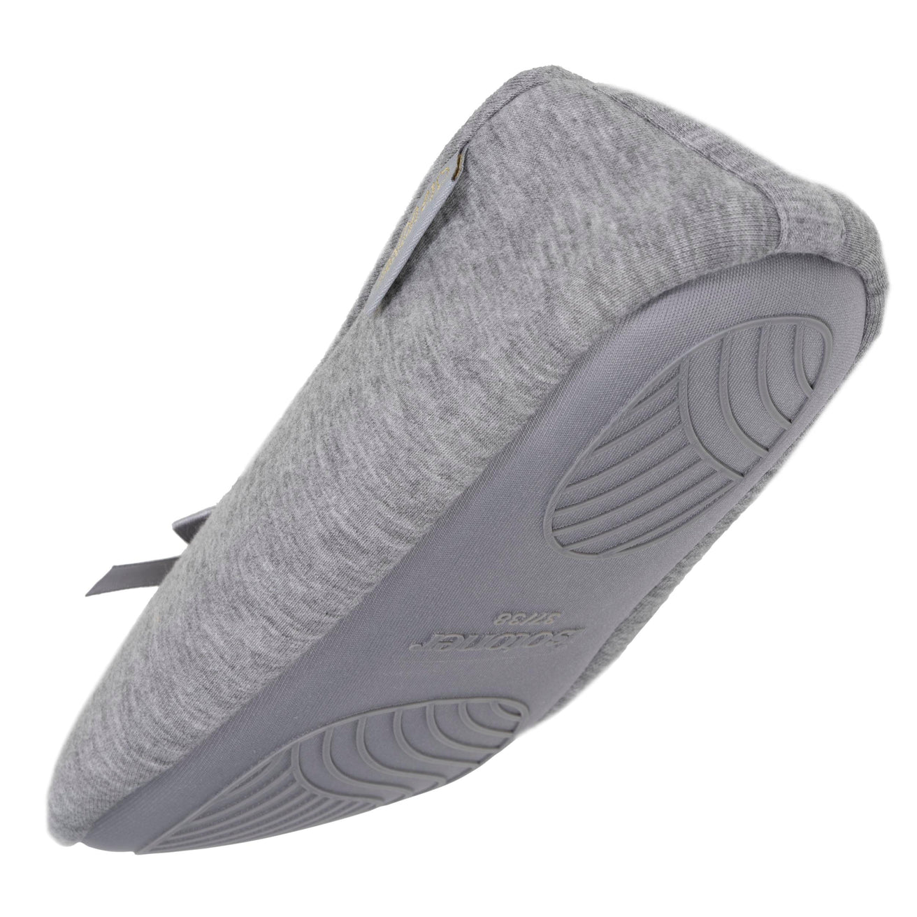 Zapatillas de casa Bailarinas Mujer Gris nudo satinado