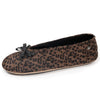 Zapatillas de casa bailarinas Mujer Doble lazo Salvia léopard - Isotoner