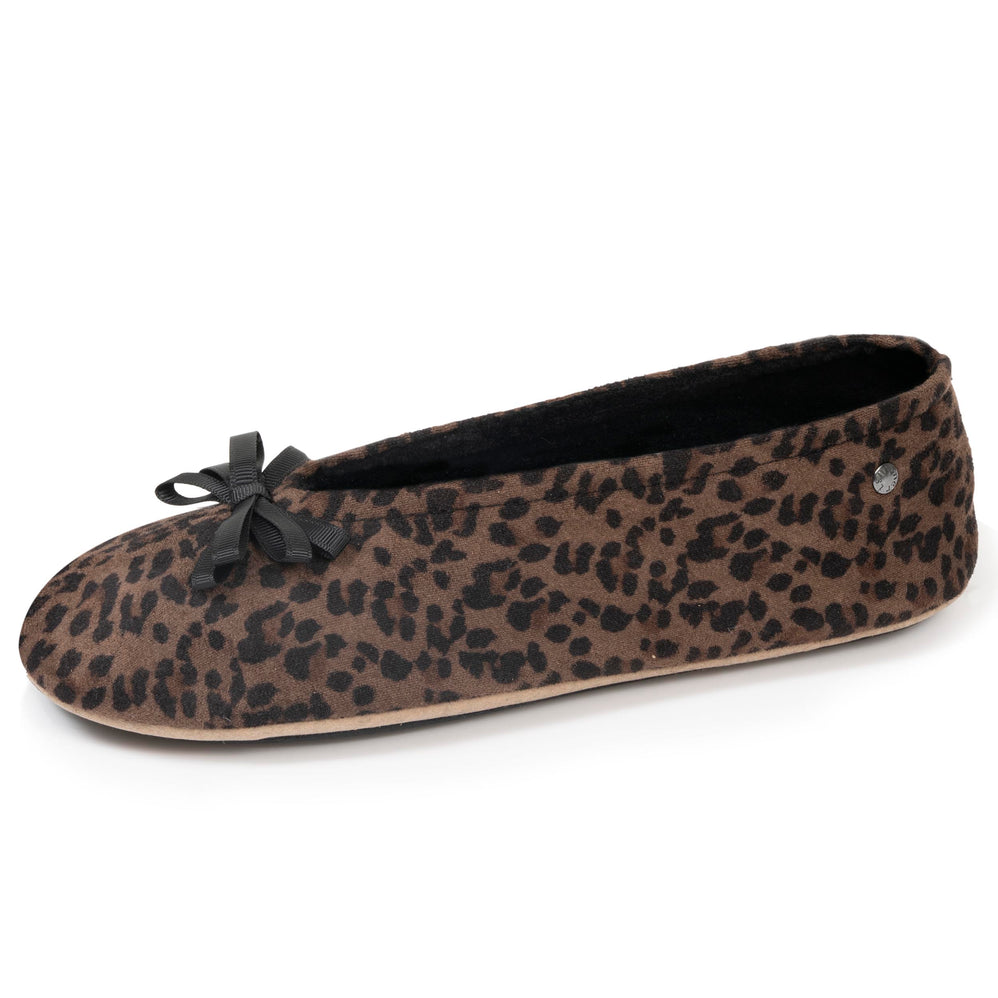 Zapatillas de casa bailarinas Mujer Leopardo - Isotoner