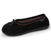 Zapatillas de casa bailarinas Mujer Camel Brillante noir - Isotoner