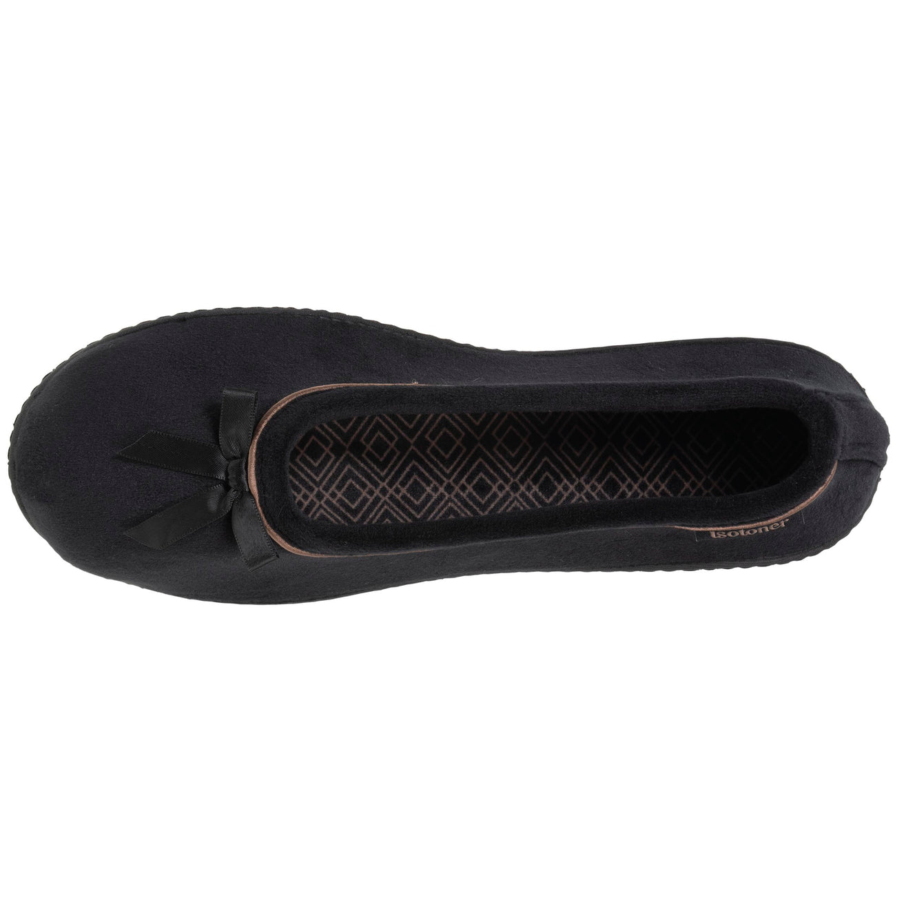 Zapatillas de casa bailarinas Mujer Negro beige