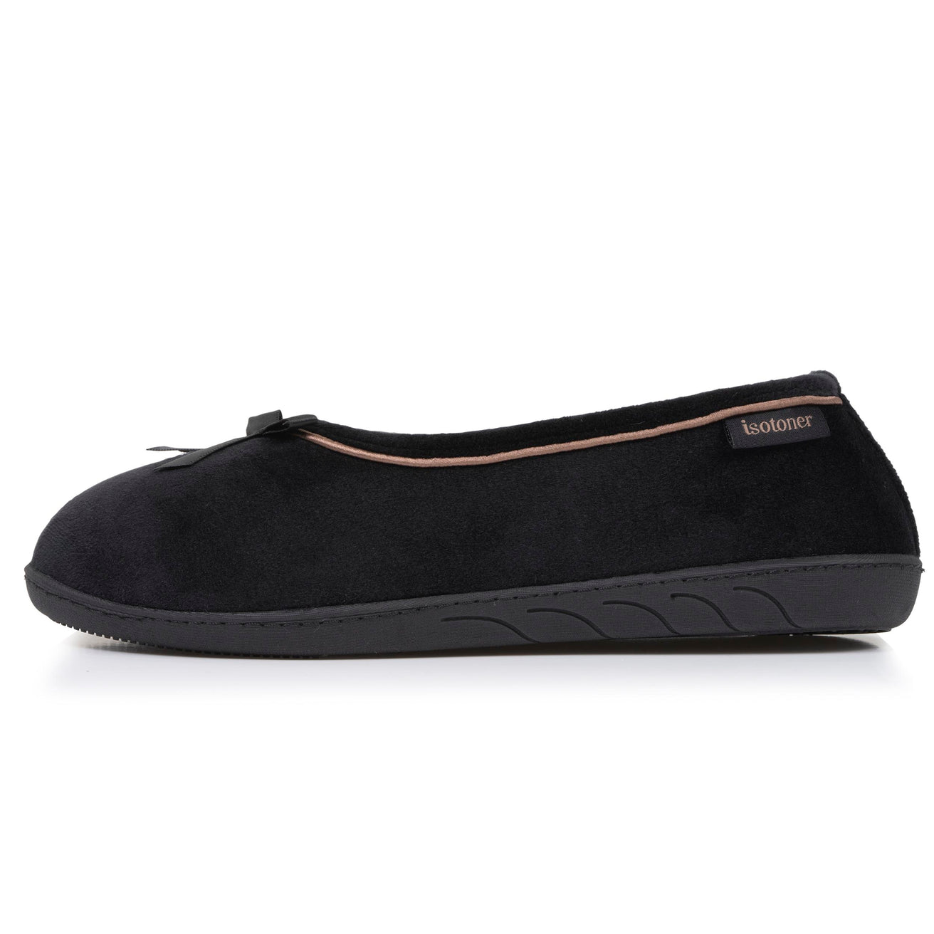 Zapatillas de casa bailarinas Mujer Negro beige