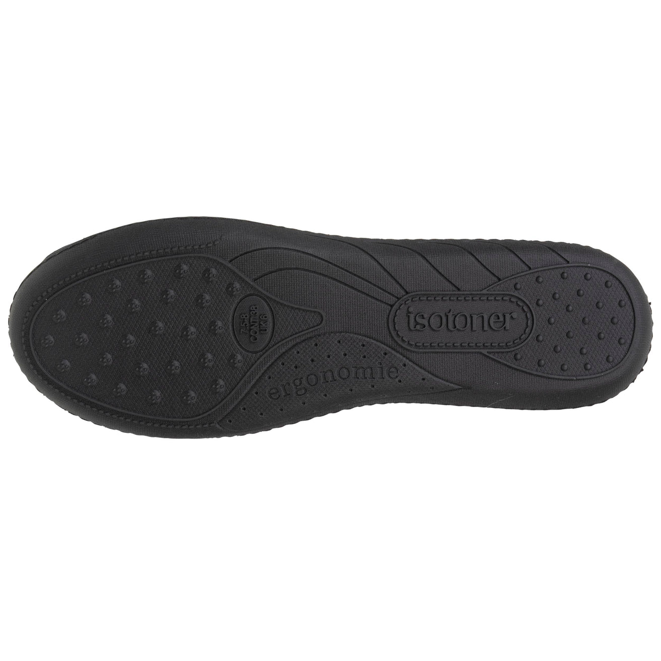 Zapatillas de casa bailarinas Mujer Negro beige