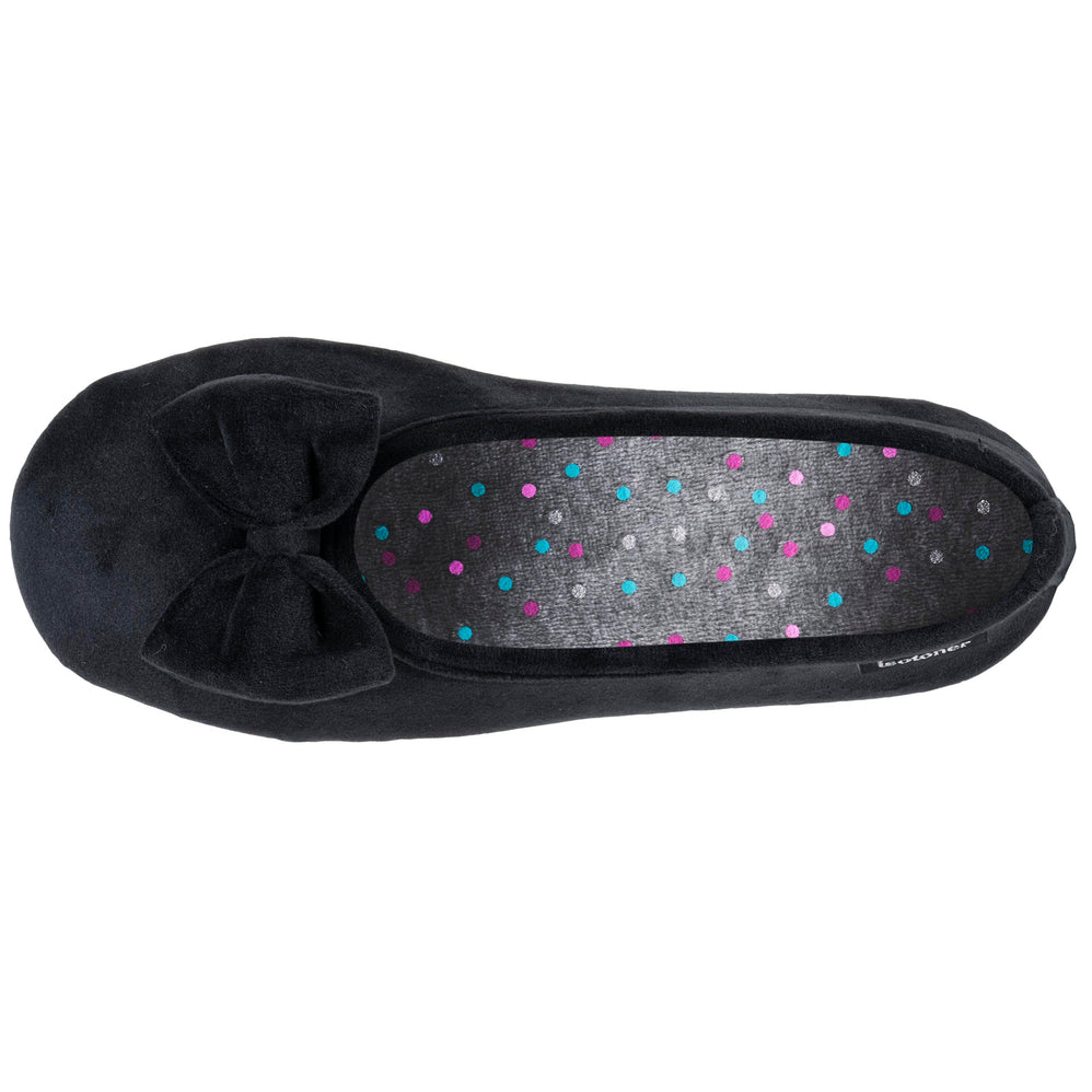 Zapatillas de casa Mujer Negro interior de lunares - Isotoner