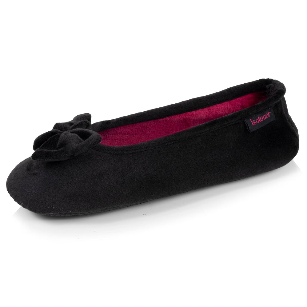 Mujer Bailarinas Negro Rojo interior - Isotoner