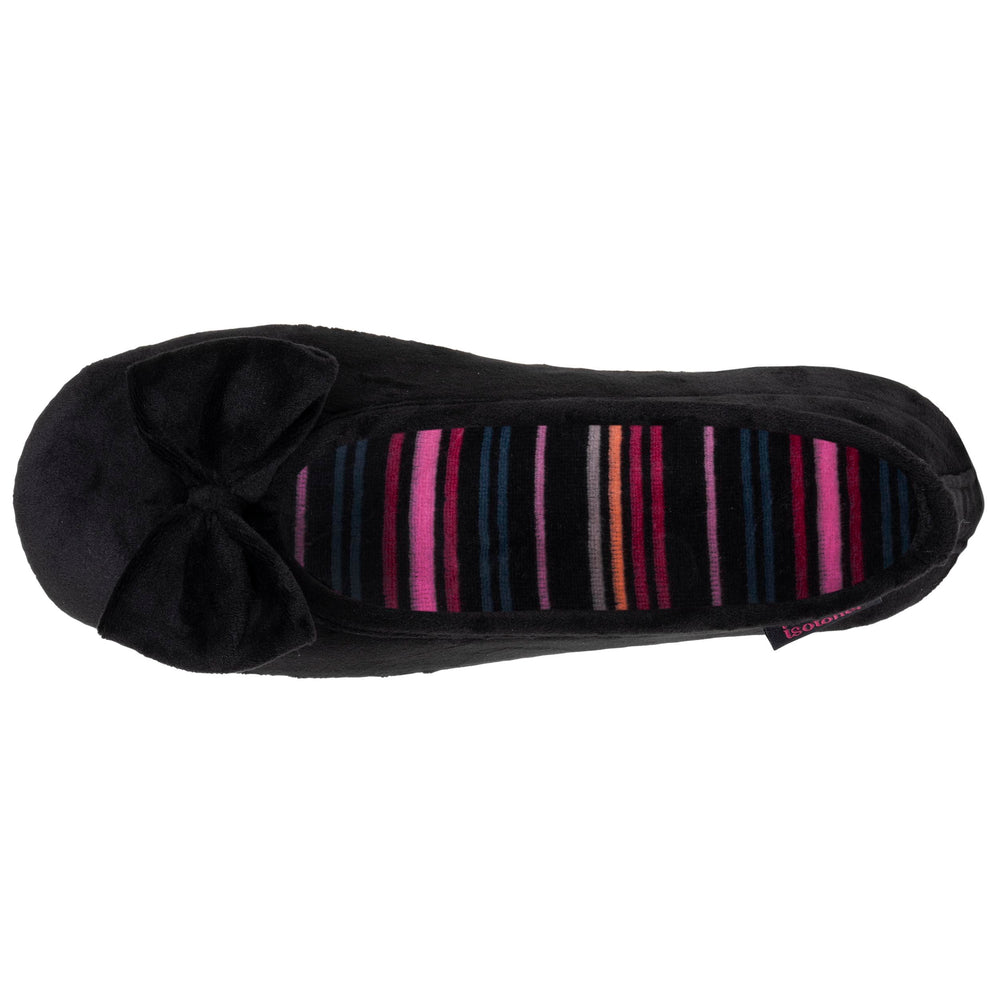 Mujer Bailarinas Negro Rojo interior - Isotoner
