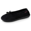 Chaussons ballerines Femme Noir noeud