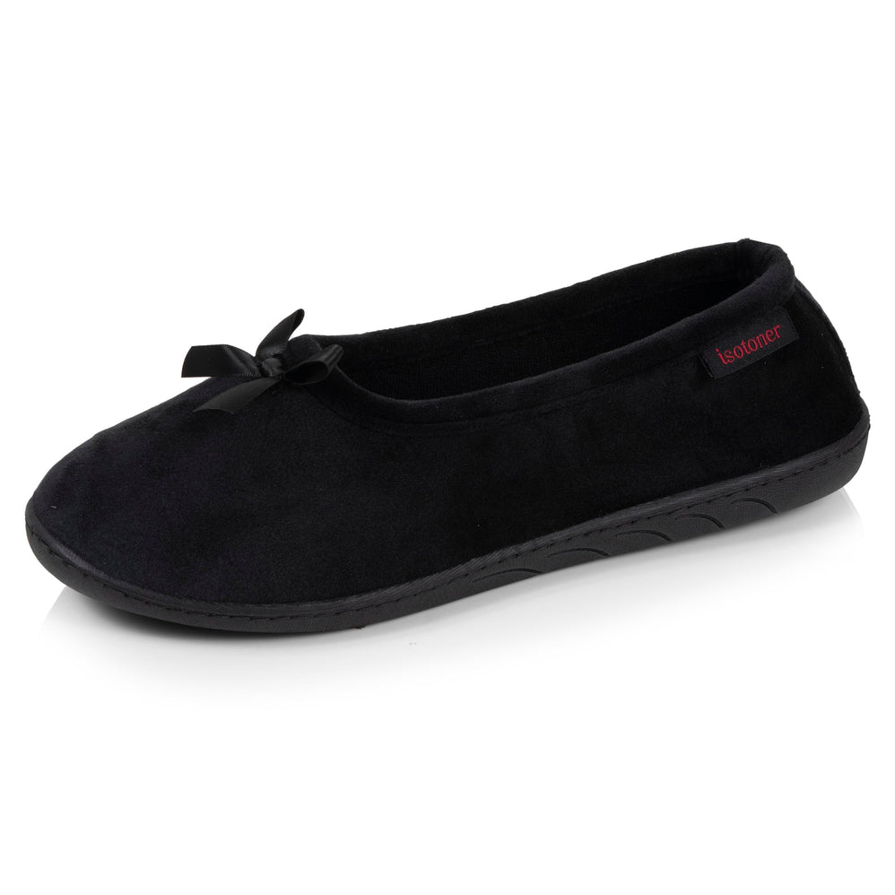 Chaussons ballerines Femme Noir noeud - Isotoner