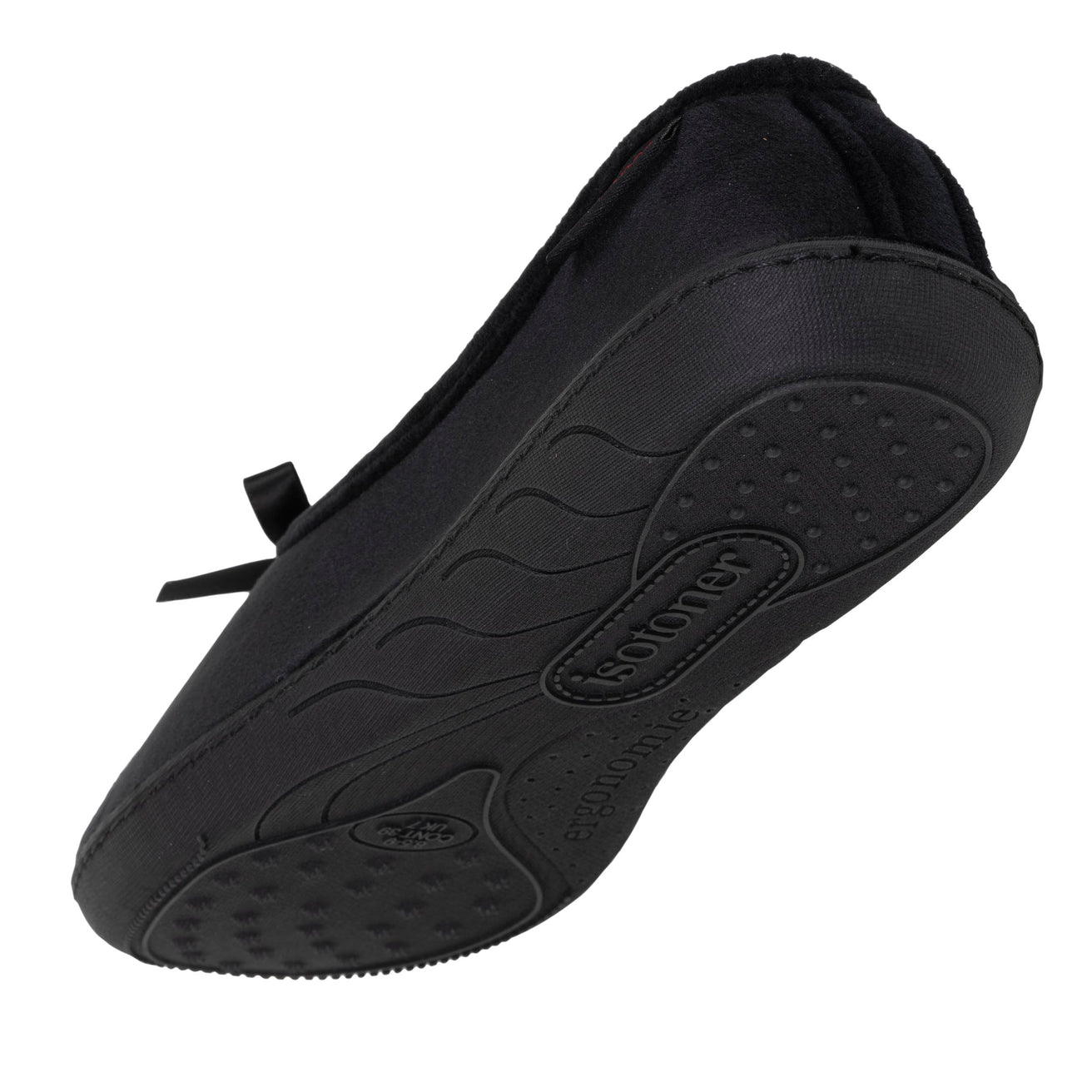 Chaussons ballerines Femme Noir noeud