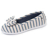 Zapatillas de casa bailarinas suela confort Mujer Salvia rayure marinière Isotoner