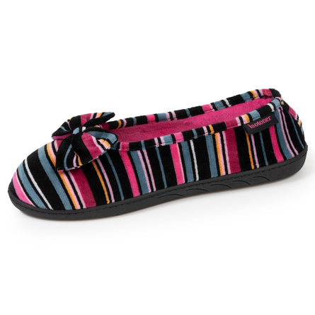 Zapatillas de casa bailarinas Mujer Rayas Rosas - Isotoner