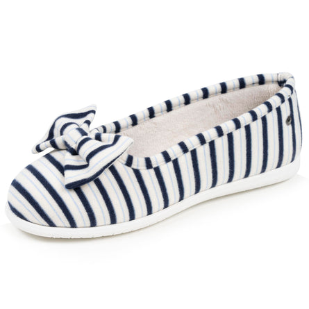 Zapatillas de casa Mujer Azul rayas - Isotoner