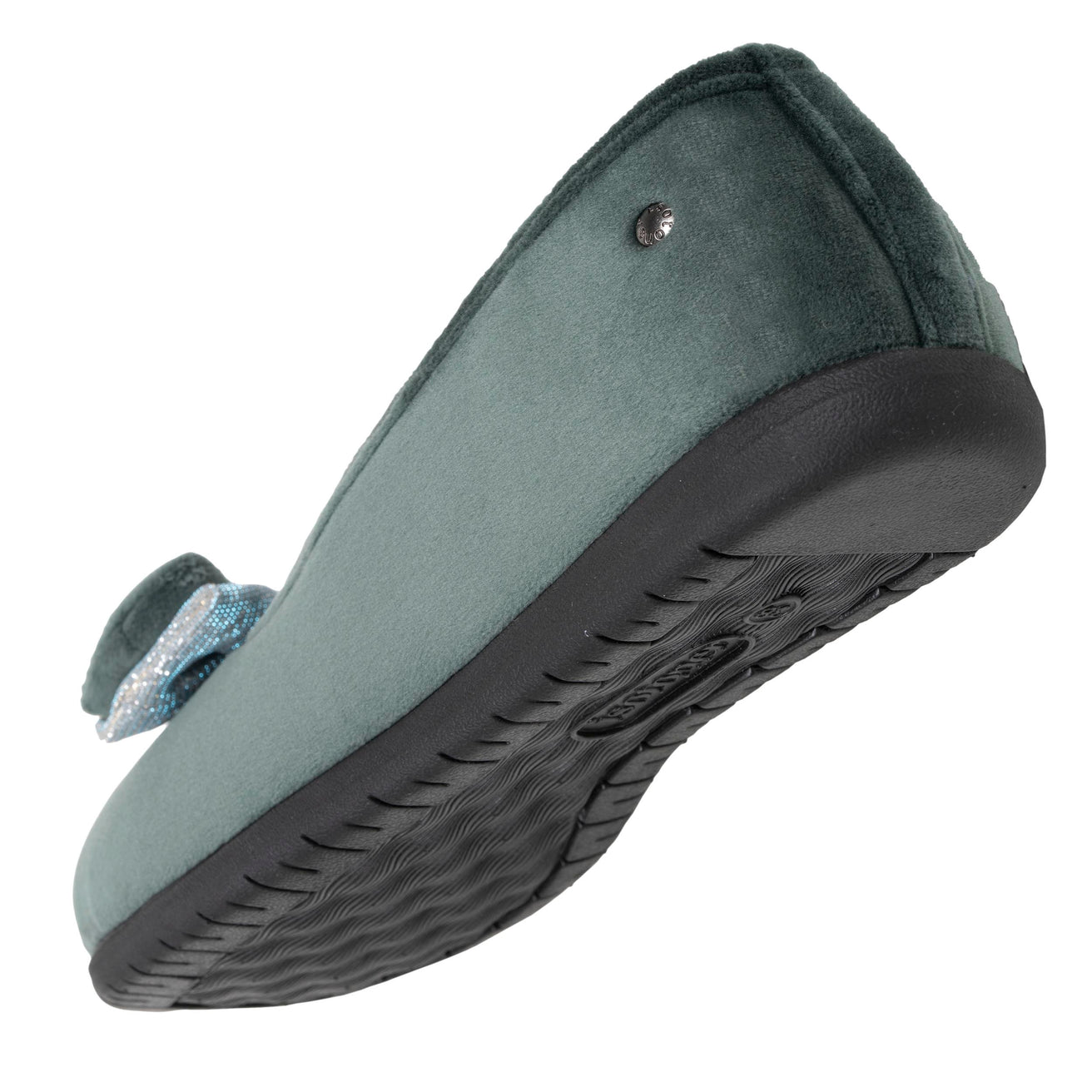 Zapatillas de casa Bailarinas Mujer Lazo irisado Sage