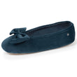 Chaussons ballerines Femme Grand Nœud Bleu canard